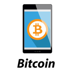 Bitcoin logo. Crypto Currency. Computer money. Vector graphics to design.