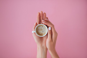 Cup of coffe in the hands