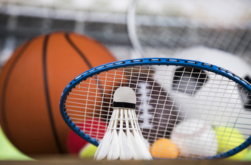 Group of sports equipment