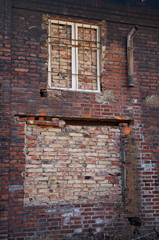 Brick wall with one window