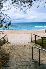 the beach and landscape in Surfers Paradise on the Gold Coast