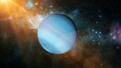 Fototapeta na wymiar Realistic beautiful planet Neptune from deep space
