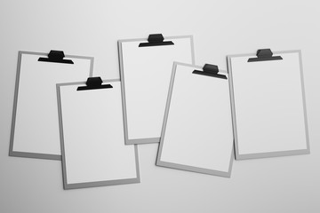 Empty clipboard on white background