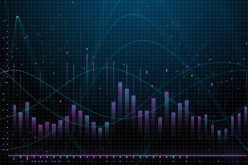 Market growth, finance and analysis concept