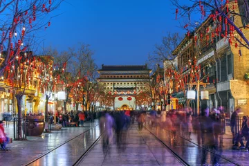 Tuinposter Qianmen-straat, Peking, China © Bogdan Lazar