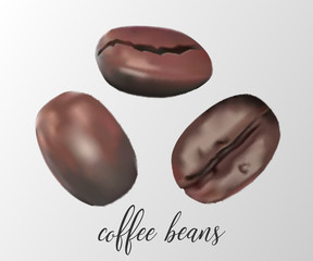 three coffee beans