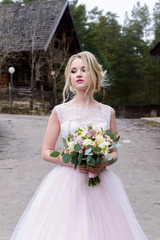 bridal wedding photo session on the street