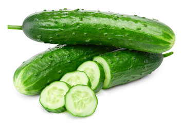 Cucumber isolated on a white