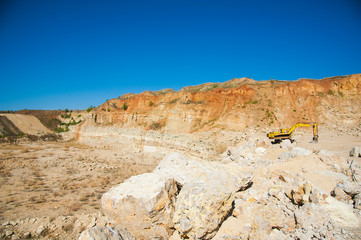 Production of stone at a forsaken quarry