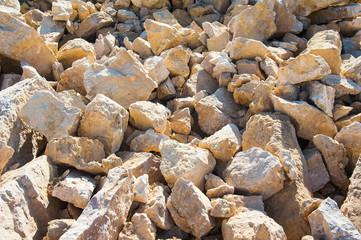 Production of stone at a forsaken quarry