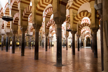 La Mezquita Cathedral in Cordoba, Spain. The cathedral was built inside of the former Great Mosque. - 202818672