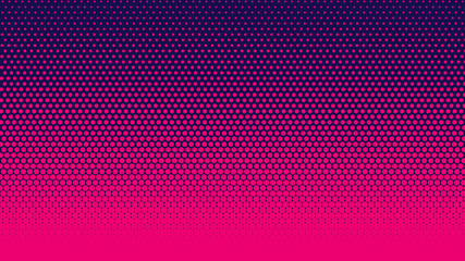 Halftone gradient pattern vertical vector illustration. Pink dark blue dotted, blue halftone texture. Pop Art blue pink halftone, comics Background. Background of Art. AI10