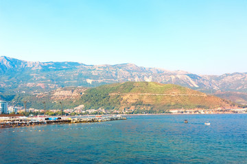 Fototapeta premium Beautiful panoramic landscape of Budva riviera