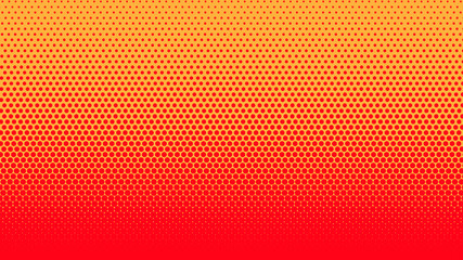 Halftone gradient pattern vertical vector illustration. Red yellow dots halftone texture. Pop Art orange red halftone Background. Background of Art. AI10