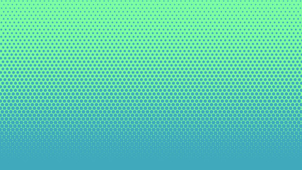 Halftone gradient dots background vector illustration. Blue dotted, green halftone texture. Pop Art blue green halftone, comics pattern. Background of Art. AI10