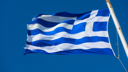 Obraz premium Waving greek flag