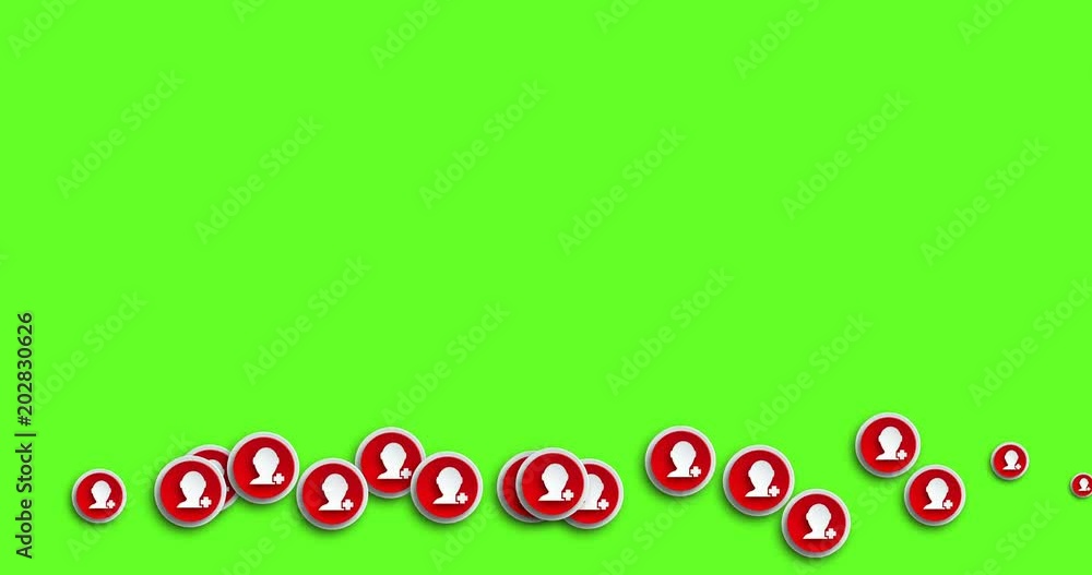 Poster animation modern abstract follow icons motion background.