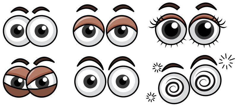 Cartoon eyes closed Cut Out Stock Images & Pictures - Alamy