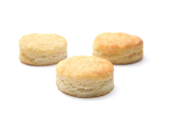 Fototapeta na wymiar Classic White Biscuits on a White Background