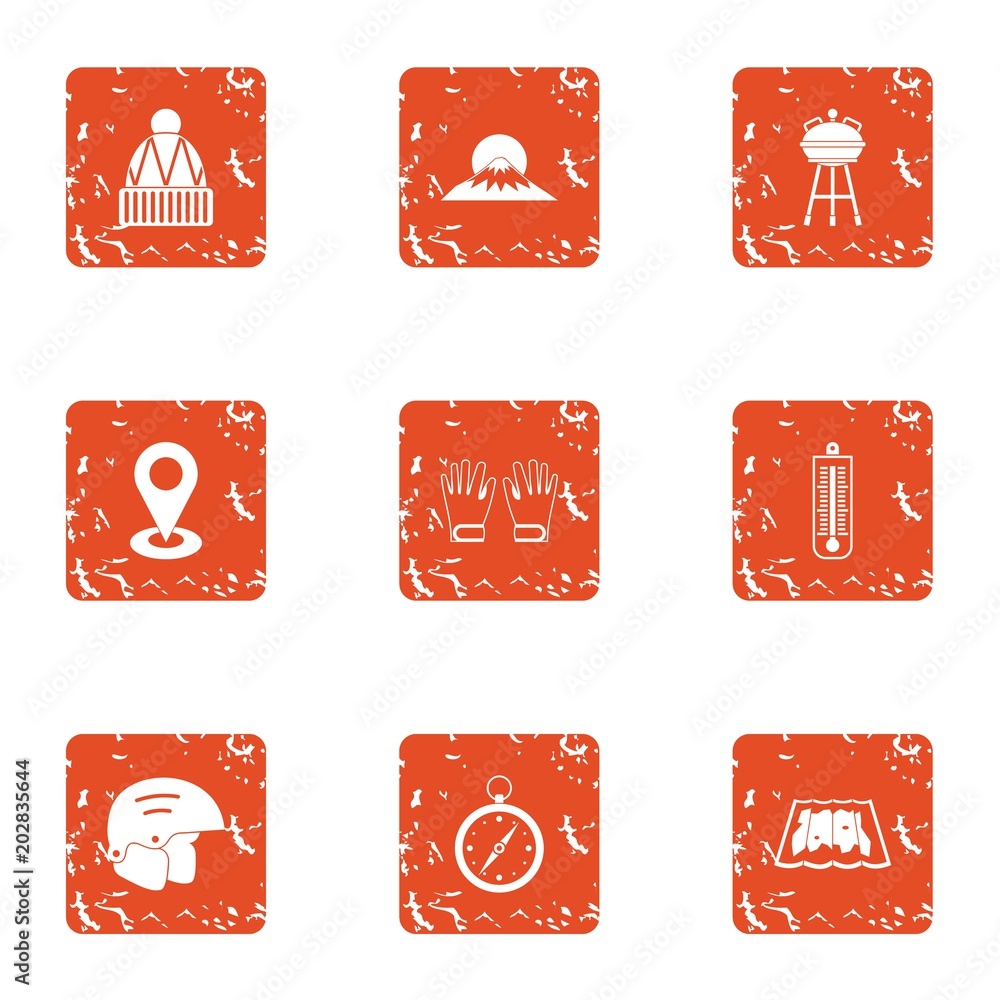 Aufkleber elevation icons set. grunge set of 9 elevation vector icons for web isolated on white background