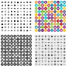 Fototapeta na wymiar 100 payment icons set vector in 4 variant for any web design isolated on white