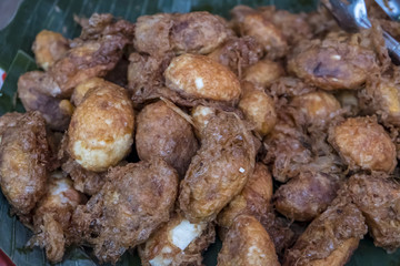 Street food night market in Luang Prabang, Laos.