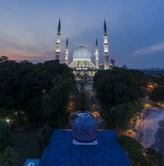 Aerial Photo - Sunrise at a mosque