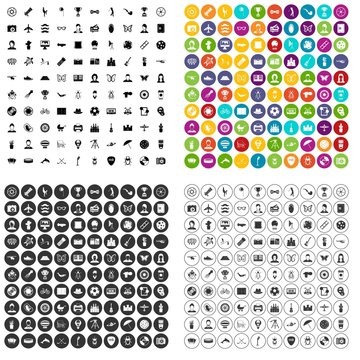 100 photo icons set vector in 4 variant for any web design isolated on white
