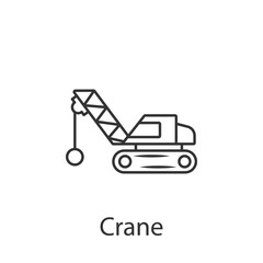 Fototapeta na wymiar Crane icon. Simple element illustration. Crane symbol design from Construction collection set. Can be used in web and mobile