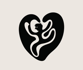 Kid in Love Logo, art vector design