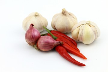 Garlic and spicy herb for thai food