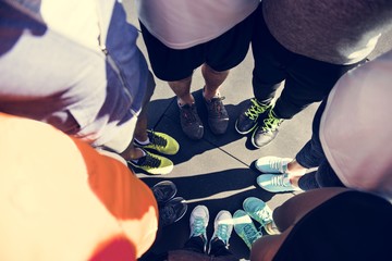 Group of diverse people standing together