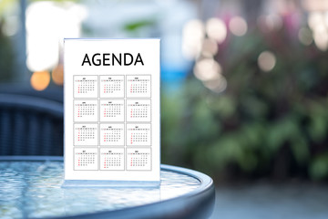 Agenda Activity Information Calendar Events and Meeting Appointment