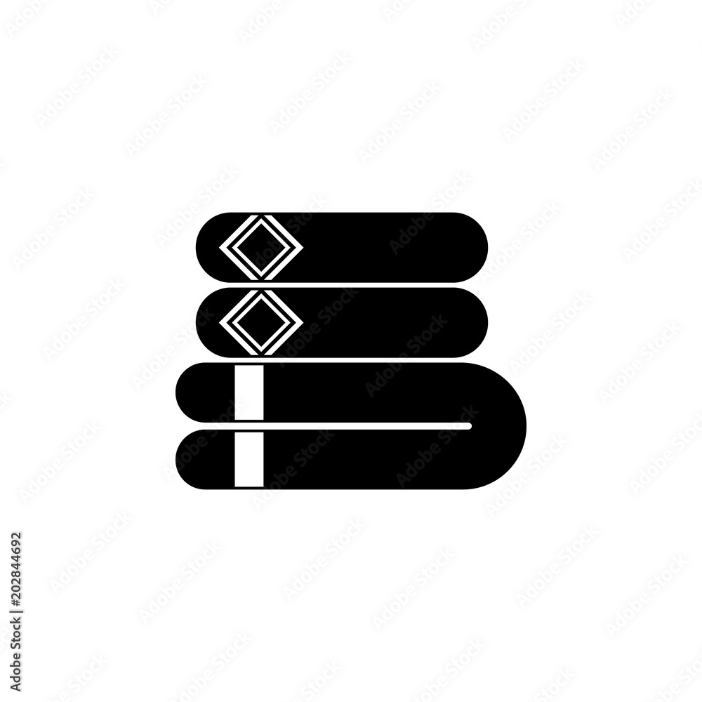 Poster a stack of towels illustration. element of a bathroom for mobile concept and web apps. detailed a st