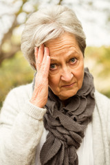 Senior woman in the park