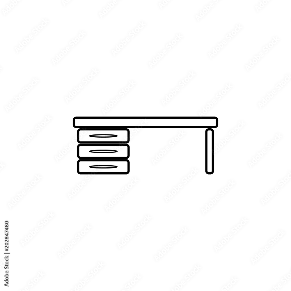 Poster desktop icon. element of furniture for mobile concept and web apps. thin line icon for website desig
