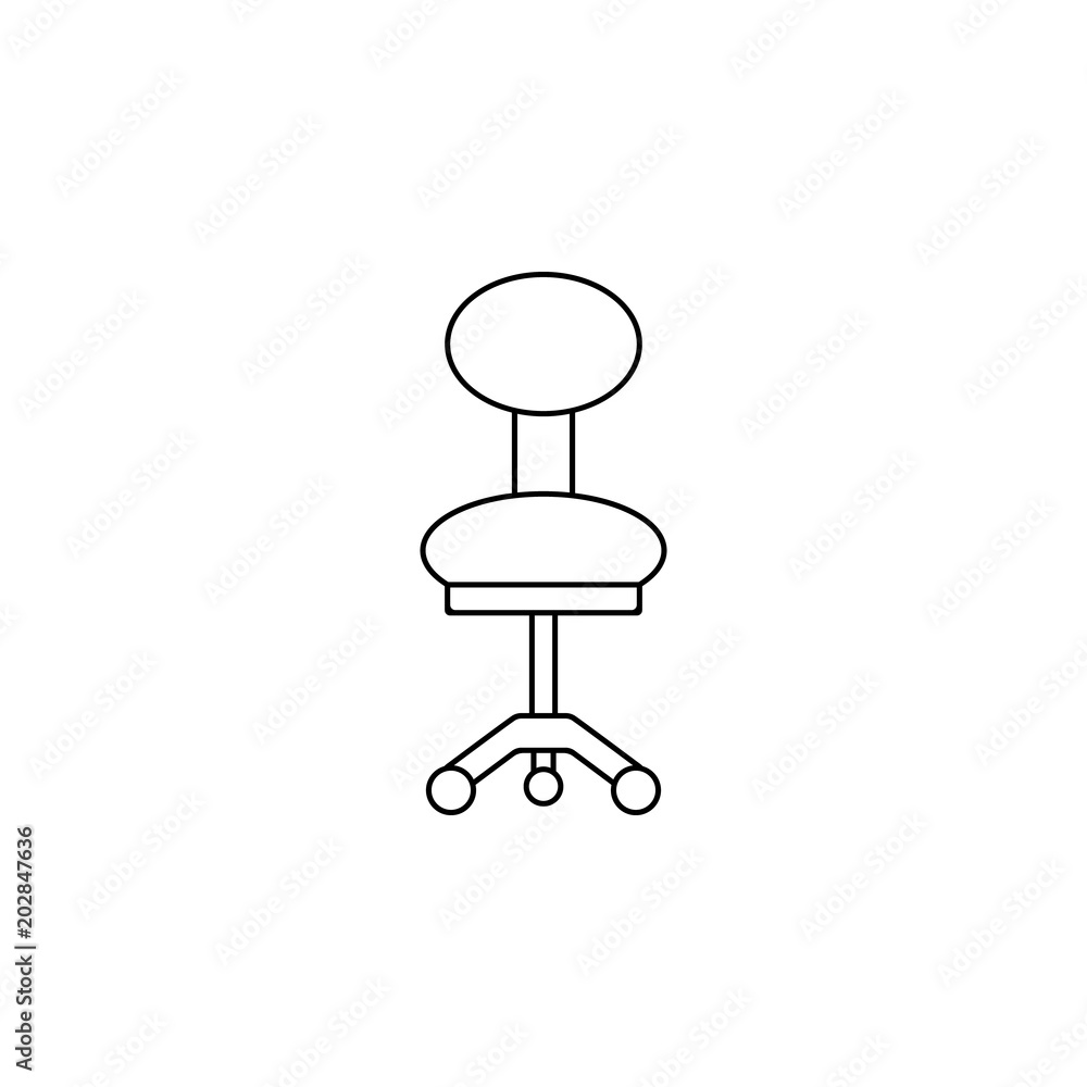 Poster office chair icon. Element of furniture for mobile concept and web apps. Thin line  icon for website design and development, app development. Premium icon