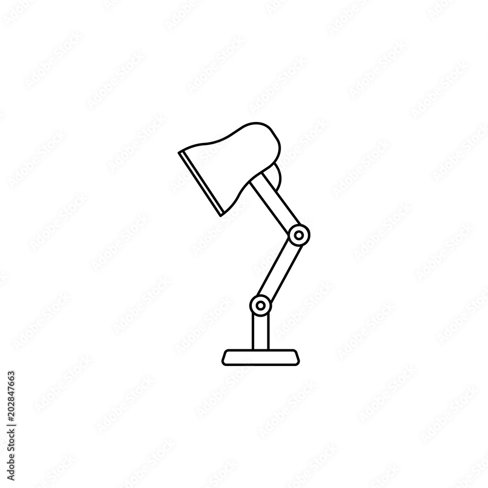 Poster night light icon. element of furniture for mobile concept and web apps. thin line icon for website d