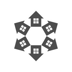 home logo. house and roof icon. building symbol. vector eps 08.