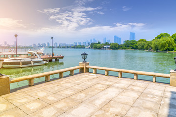 Lake landscape of Jinji Lake Li Gong di