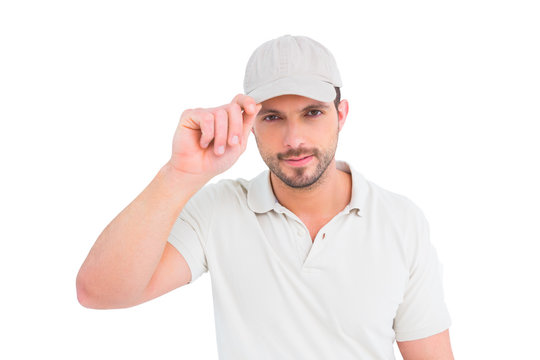 Delivery Man Wearing Cap 