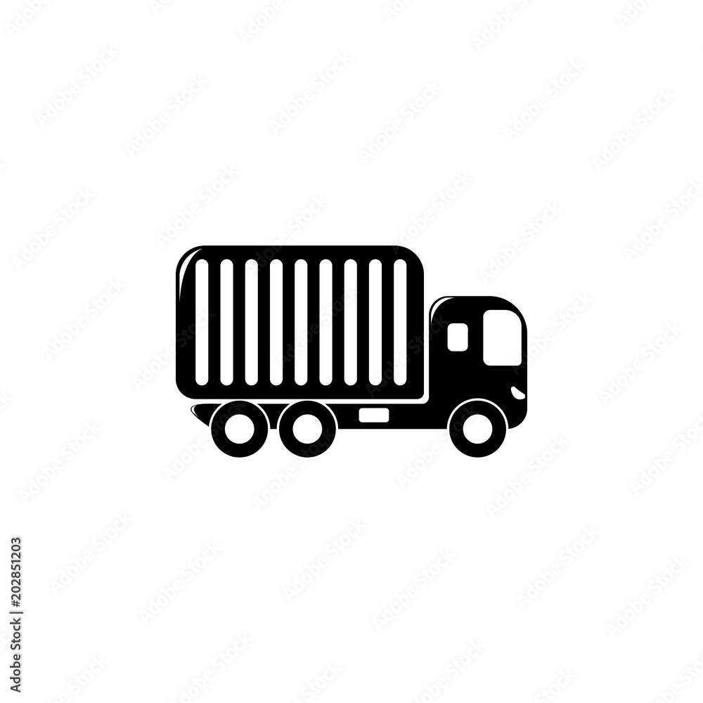 Poster freight container illustration. element of a logistic for mobile concept and web apps. detailed illu