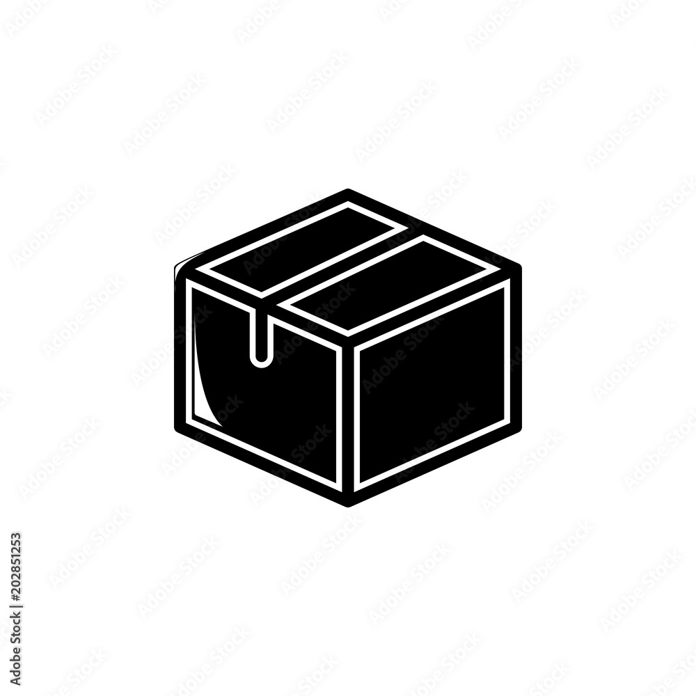 Poster packing box illustration. element of a logistic for mobile concept and web apps. detailed illustrati