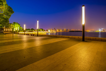 The night view of Suzhou Jinji Lake