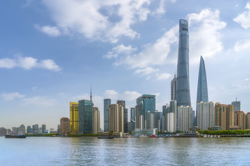 Fototapeta na wymiar Architectural landscape in the Bund, Shanghai
