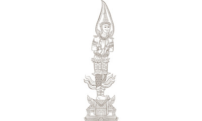Thai traditional tattoo, Thai traditional painting vector