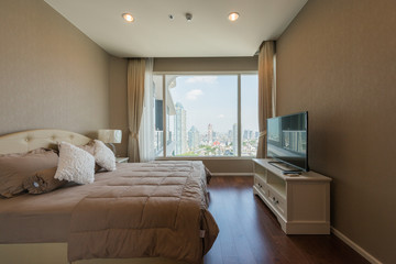 Interior of modern bedroom