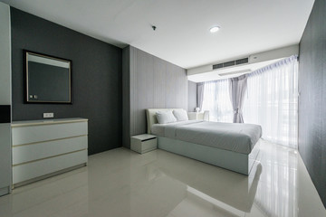 Interior of modern bedroom