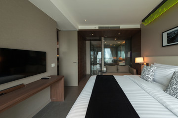 Interior of modern bedroom