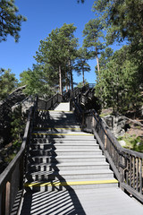 Stairs along the Presidents Trail at Mount Rushmore